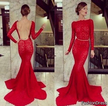 long red lace dress 2017-2018