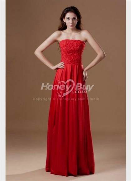 long red strapless prom dresses 2017-2018