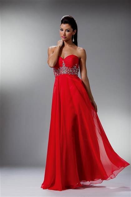 long red strapless prom dresses 2017-2018