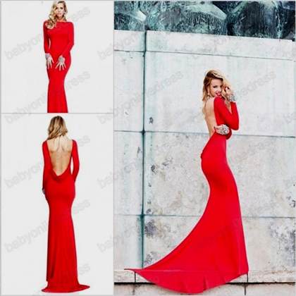 long sleeve prom dresses with open back 2017-2018