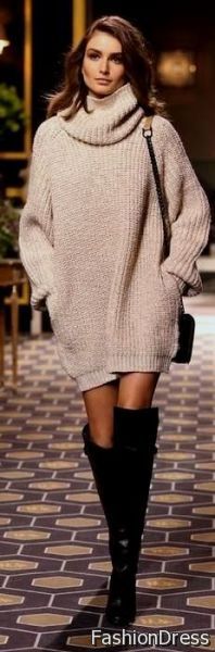 loose knit sweater dress 2017-2018