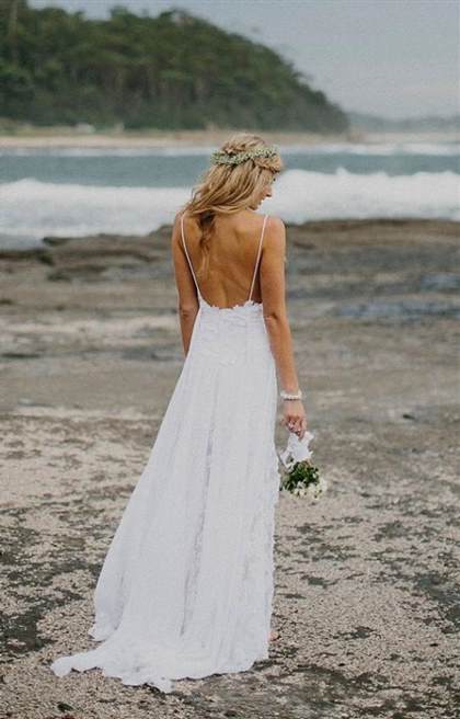 low back beach wedding dress 2017-2018