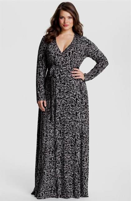 maxi dress with sleeves plus size 2017-2018