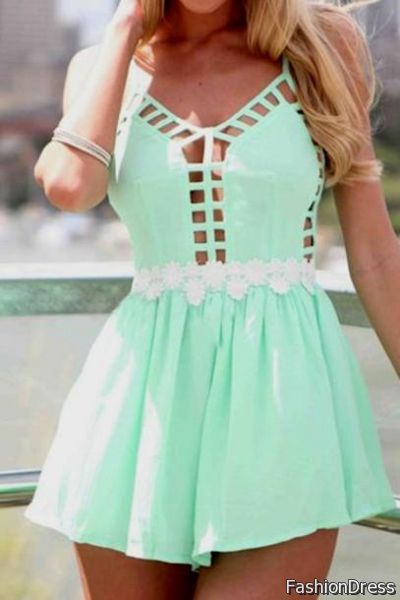 mint green casual dress 2017-2018