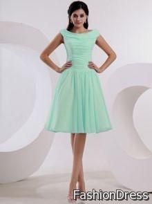 modest prom dresses knee length 2017-2018
