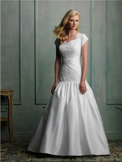modest wedding dresses with sleeves mermaid style 2017-2018