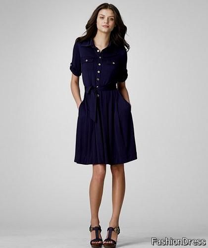 navy blue casual dresses 2017-2018