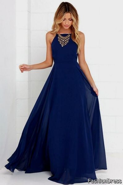 navy blue casual dresses 2017-2018