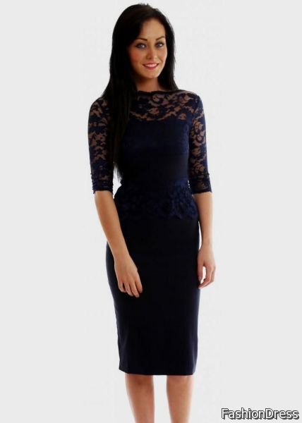 navy blue lace dress 2017-2018