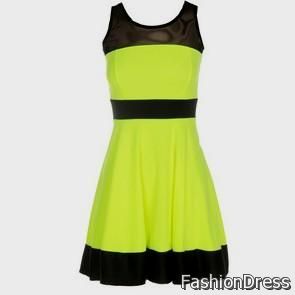 neon yellow and black dress 2017-2018