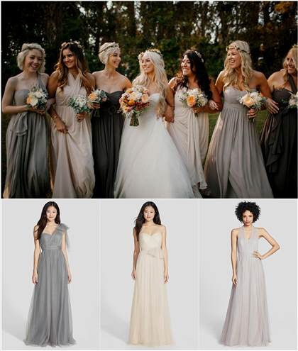 neutral fall bridesmaid dresses 2018