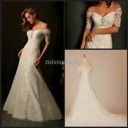 off the shoulder vintage wedding dresses 2017-2018