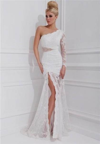 one long sleeve white prom dress 2017-2018