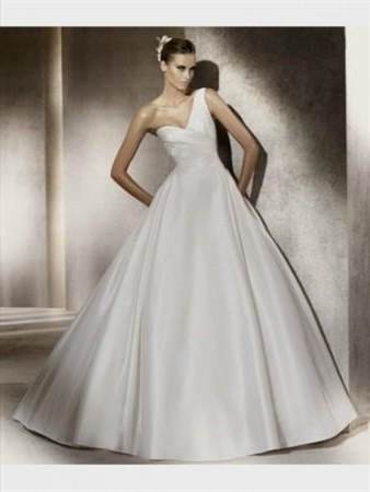 one shoulder ball gown wedding dress 2018