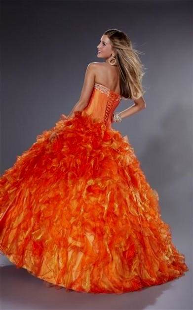 orange mermaid wedding dress 2017-2018