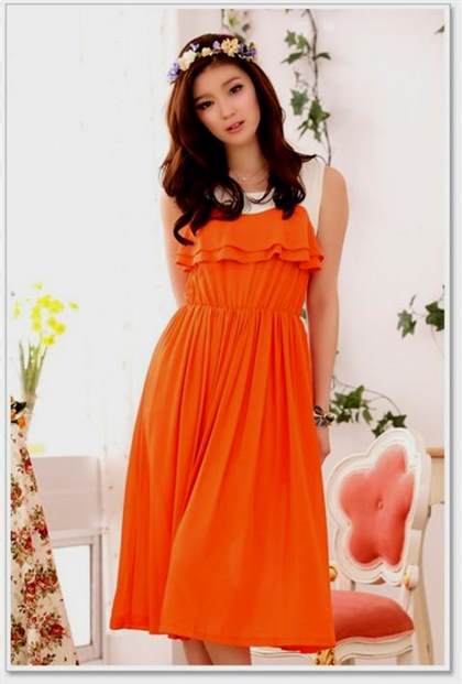 orange summer dress 2018