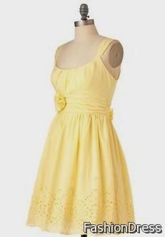 pale yellow summer dress 2017-2018