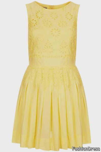 pale yellow summer dress 2017-2018