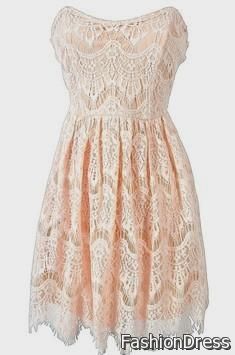 peach lace dresses 2017-2018