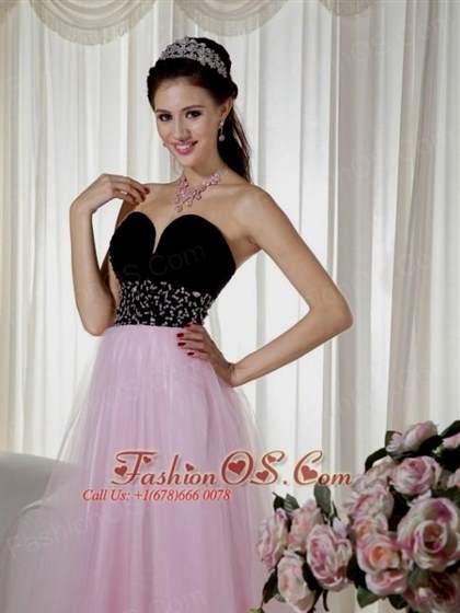 pink and black puffy dresses 2017-2018