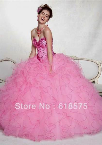 pink and gold quinceanera dresses 2017-2018