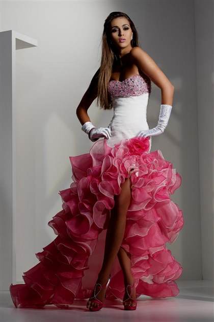 pink and white homecoming dresses 2017-2018