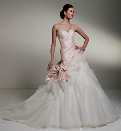pink and white wedding dress 2017-2018