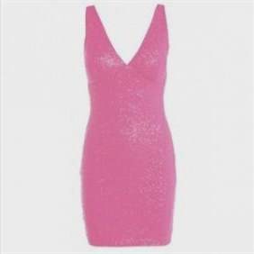 pink sequin cocktail dress 2017-2018