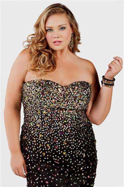 plus size black and gold prom dresses 2017-2018