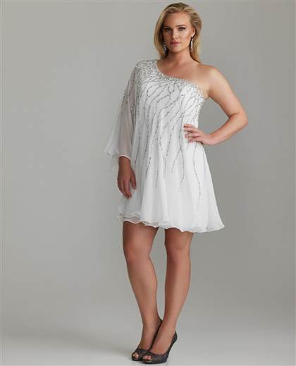plus size short white dresses 2018