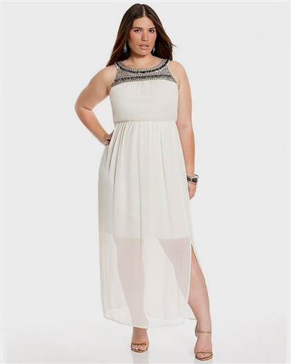 plus size white maxi dresses 2018