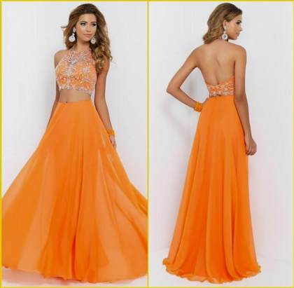 prom dresses orange 2018