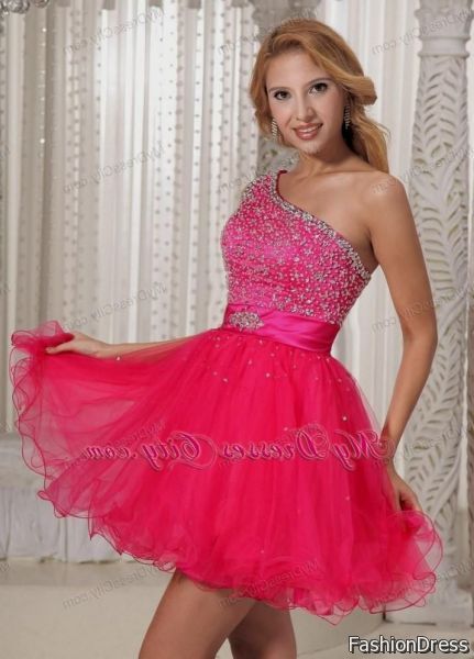 prom pink cocktail dresses 2017-2018