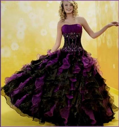 purple and black ball gown 2017-2018