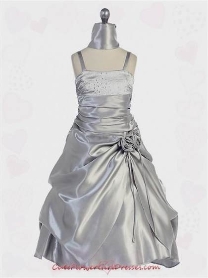 purple and silver flower girl dresses 2017-2018