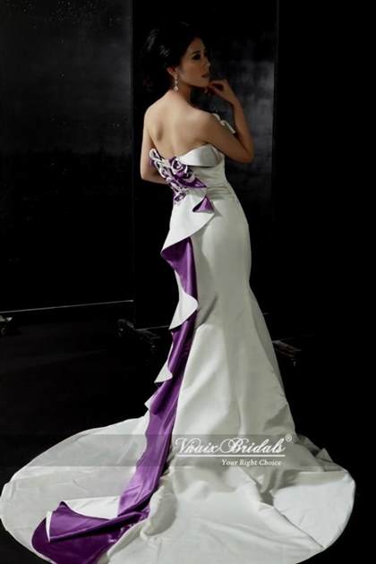 purple and white wedding dress 2017-2018
