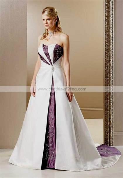purple colored wedding dresses 2018
