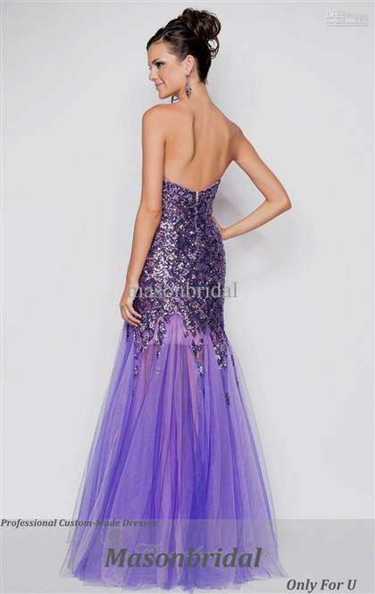 purple sequin mermaid prom dress 2017-2018