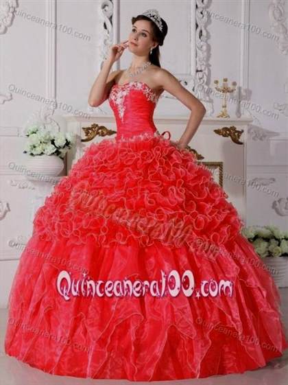 quinceanera dresses color red 2017-2018