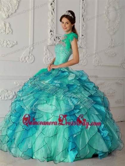 quinceanera dresses color turquoise 2017-2018