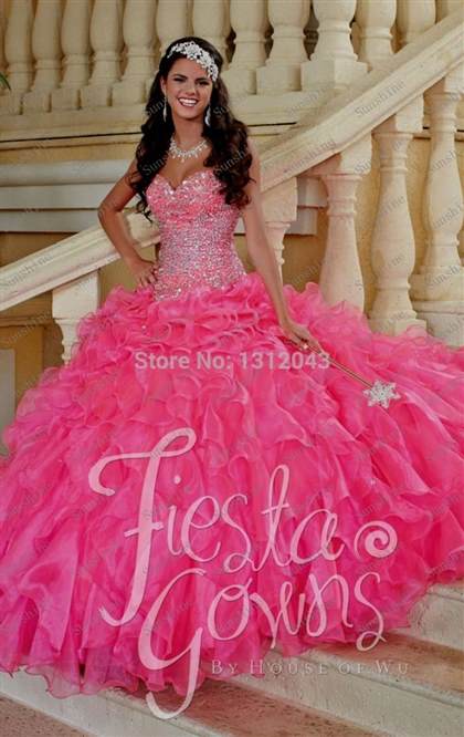 quinceanera dresses hot pink 2017-2018