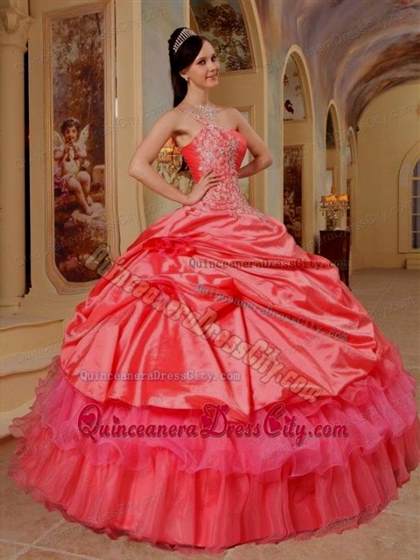 quinceanera dresses light coral 2018