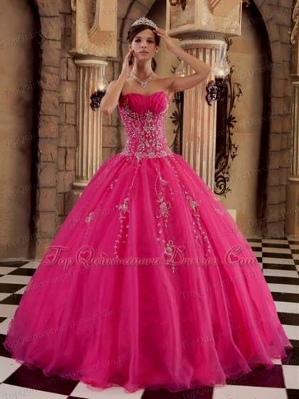 quinceanera dresses neon pink 2017-2018