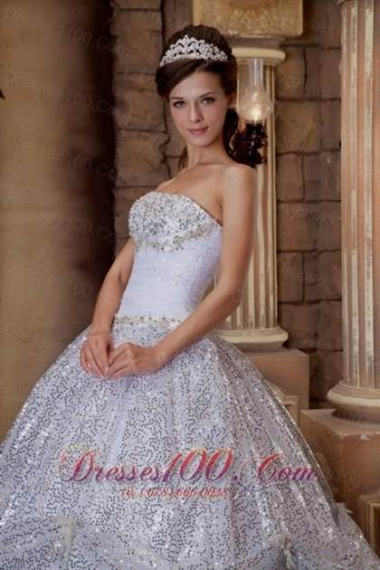 quinceanera dresses white and silver 2017-2018