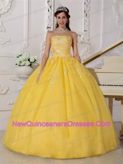 quinceanera dresses yellow and black 2017-2018