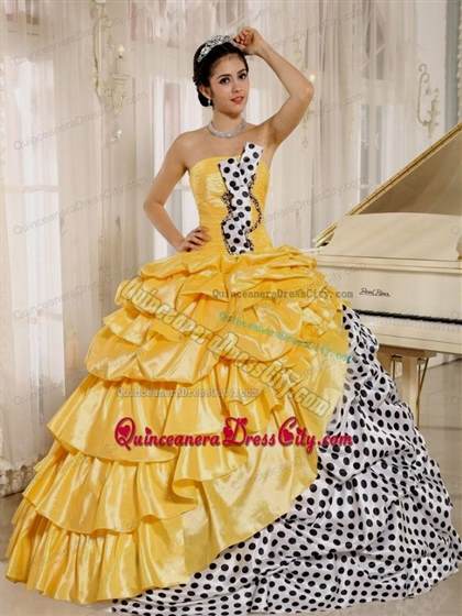 quinceanera dresses yellow and black 2017-2018