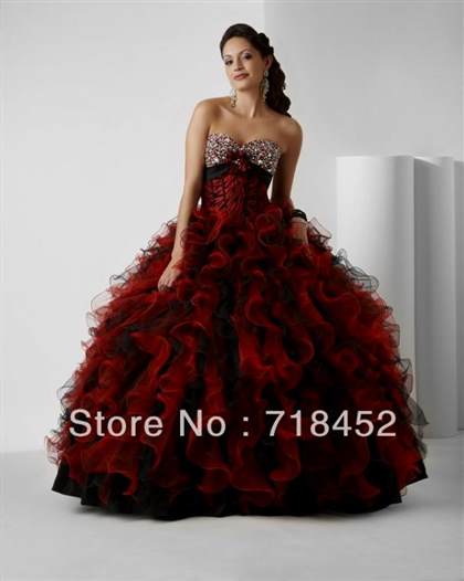 red and black quinceanera dresses 2018
