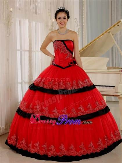 red and black quinceanera dresses 2018
