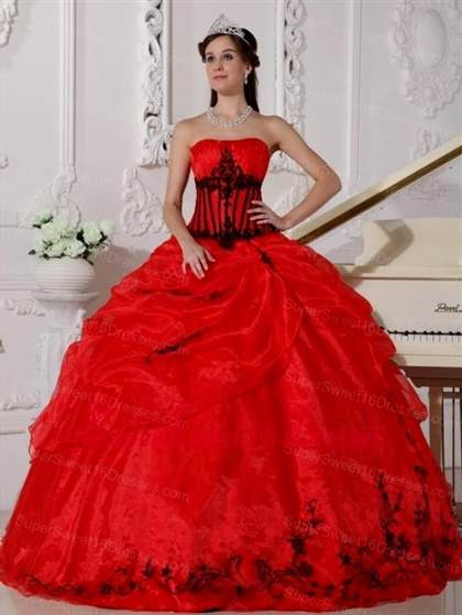 red and black sweet 16 dresses 2017-2018