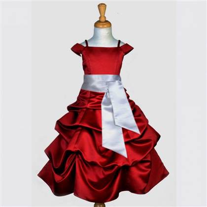 red and silver flower girl dresses 2017-2018